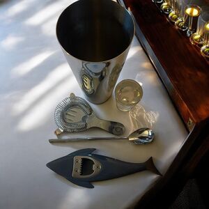 Bar Utensils Lot Of 5 Vintage Stainless Steel USA Bar ware Tools